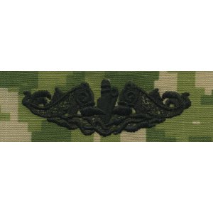 Navy Embroidered Badge: Submarine, Woodland Digital