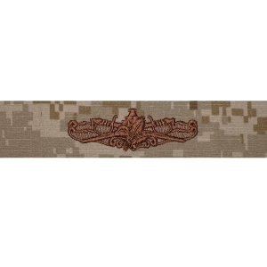 Navy Embroidered Badge: Surface Warfare Supply, Desert Digital