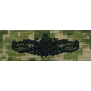 Navy Embroidered Badge: Surface Warfare Supply, Woodland Digital