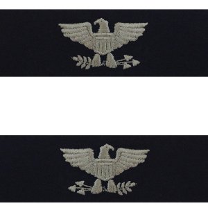 Navy Embroidered Collar Device: Captain, embroidered on coverall