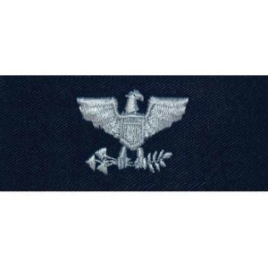 Navy Embroidered Collar Device: Captain, right side, coverall