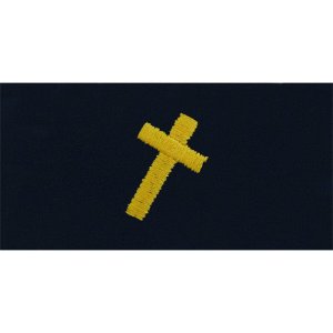 Navy Embroidered Collar Device: Christian Chaplain, coverall