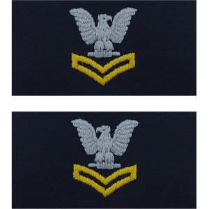 Navy Embroidered Collar Device: E5 Second Class Petty Officer, coverall