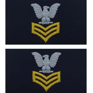 Navy Embroidered Collar Device: E6 First Class Petty Officer, coverall