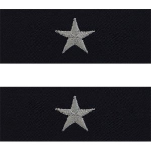 Navy Embroidered Collar Device: Rear Admiral Lower, coverall