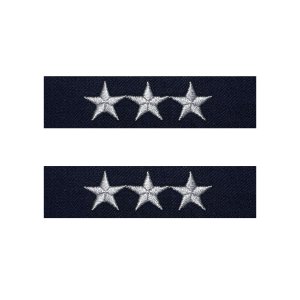 Navy Embroidered Collar Device: Vice Admiral, embroidered on coverall