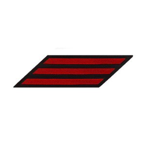 Navy Enlisted Hash Marks: Red on Blue, female, set of 3
