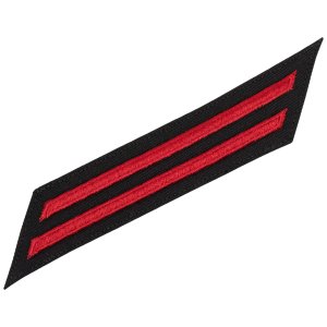Navy Enlisted Hash Marks: Red on Blue Serge set of 2, Female, Serge for Jumper