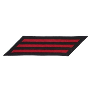 Navy Enlisted Hash Marks: Red on Blue Serge set of 3, Female, Serge for Jumper