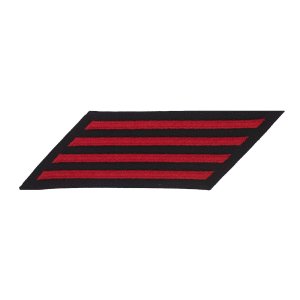 Navy Enlisted Hash Marks: Red on Blue Serge set of 4, Female, Serge for Jumper