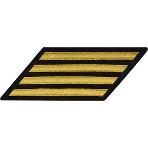 Navy Enlisted Male Hash Marks: Gold Lace on Serge, set of 4