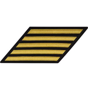 Navy Enlisted Male Hash Marks: Gold Lace on Serge, set of 5