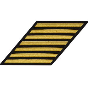 Navy Enlisted Male Hash Marks: Gold Lace on Serge, set of 7