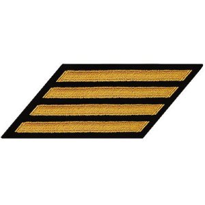 Navy Enlisted Male Hash Marks: Seaworthy Gold on Serge, set of 4