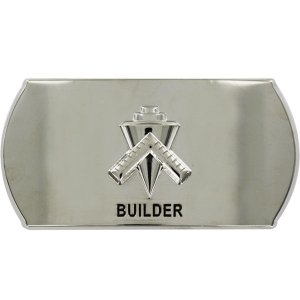 Navy Enlisted Specialty Belt Buckle: Builder: BU