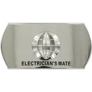 Navy Enlisted Specialty Belt Buckle: Electrician''s Mate: EM