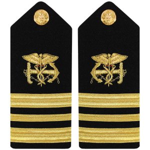 Navy Female Hard Shoulder Board: Lieutenant Commander