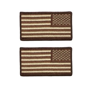 Navy Flag Patch: US Flag Reverse Field, Embroidered Desert Digital NWUII
