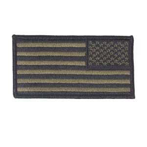 Navy Flag Patch: US Flag Reverse Field, Embroidered Woodland Digital NWUIII