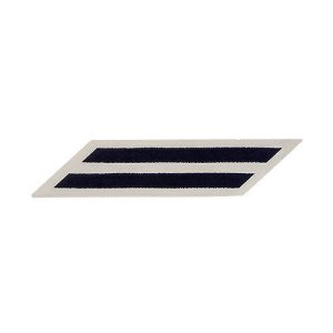 Navy Hash Marks: Blue Embroidered on White CNT, female, set of 2