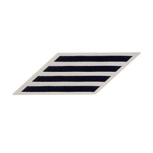 Navy Hash Marks: Blue Embroidered on White CNT, female, set of 4