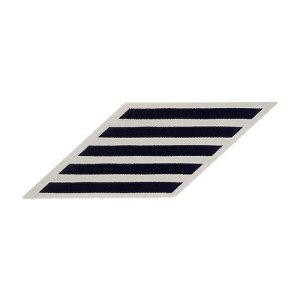 Navy Hash Marks: Blue Embroidered on White CNT, female, set of 5