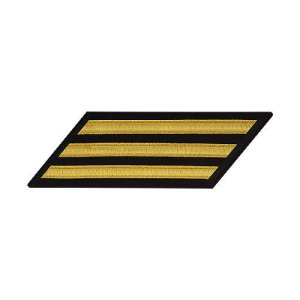 Navy Hash Marks: Gold Lace on Blue Serge, female, set of 3
