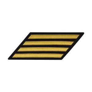 Navy Hash Marks: Gold Lace on Blue Serge, female, set of 4