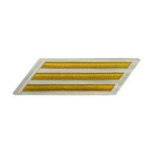 Navy Hash Marks: Gold Lace on White, female, set of 3