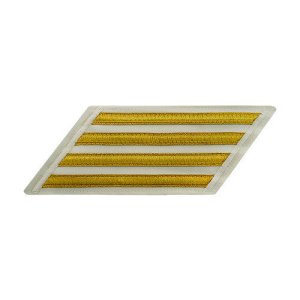 Navy Hash Marks: Gold Lace on White, female, set of 4