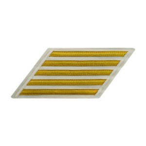 Navy Hash Marks: Gold Lace on White, female, set of 5
