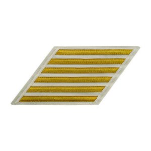 Navy Hash Marks: Gold Lace on White, female, set of 6