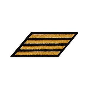 Navy Hash Marks: Seaworthy Gold on Blue, female, set of 4