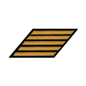 Navy Hash Marks: Seaworthy Gold on Blue, female, set of 5