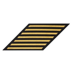 Navy Hash Marks: Seaworthy Gold on Blue, female, set of 7