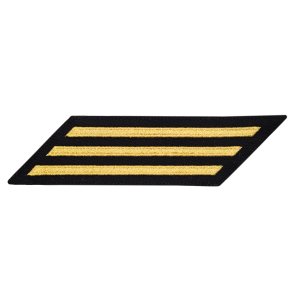 Navy Hash Marks: Seaworthy Gold on Serge, female, set of 3, Serge for Jumper