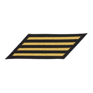 Navy Hash Marks: Seaworthy Gold on Serge, female, set of 4, Serge for Jumper