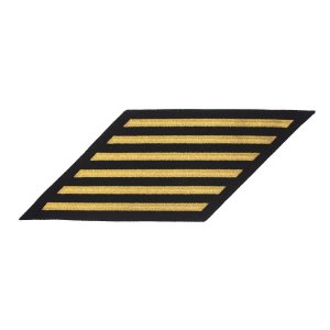 Navy Hash Marks: Seaworthy Gold on Serge, female, set of 6, Serge for Jumper
