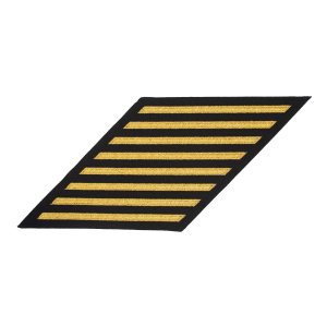 Navy Hash Marks: Seaworthy Gold on Serge, female, set of 8, Serge for Jumper