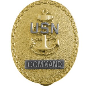 Navy ID Badge: Enlisted Advisor E7 Command CPO, regulation size