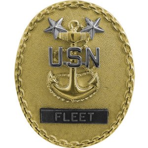 Navy Identification Badge: Fleet Master E9 CPO, regulation size