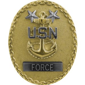 Navy Identification Badge: Force Master E9 CPO, regulation size
