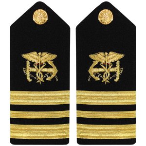 Navy Male Hard Shoulder Board: Lieutenant Commander