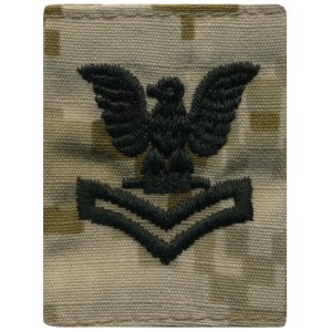 Navy Parka Tab Device: Desert Digital Embroidered E5 Second Class Petty Officer