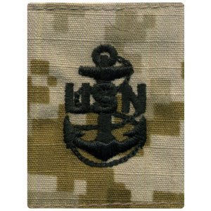 Navy Parka Tab Device: Desert Digital Embroidered E7 Chief Petty Officer