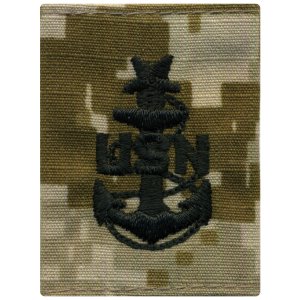 Navy Parka Tab Device: Desert Digital Embroidered E8 Senior Chief Petty Officer