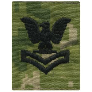 Navy Parka Tab Device: Woodland Digital Embroidered E5 Second Class Petty Officer