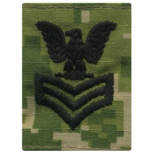Navy Parka Tab Device: Woodland Digital Embroidered E6 First Class Petty Officer