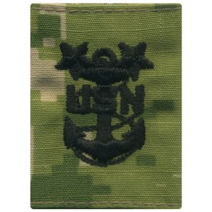 Navy Parka Tab Device: Woodland Digital Embroidered E9 Master Chief Petty Officer
