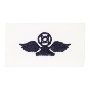 Navy Rating Badge: Striker Mark for AC Air Traffic Control, white CNT for dress uniforms